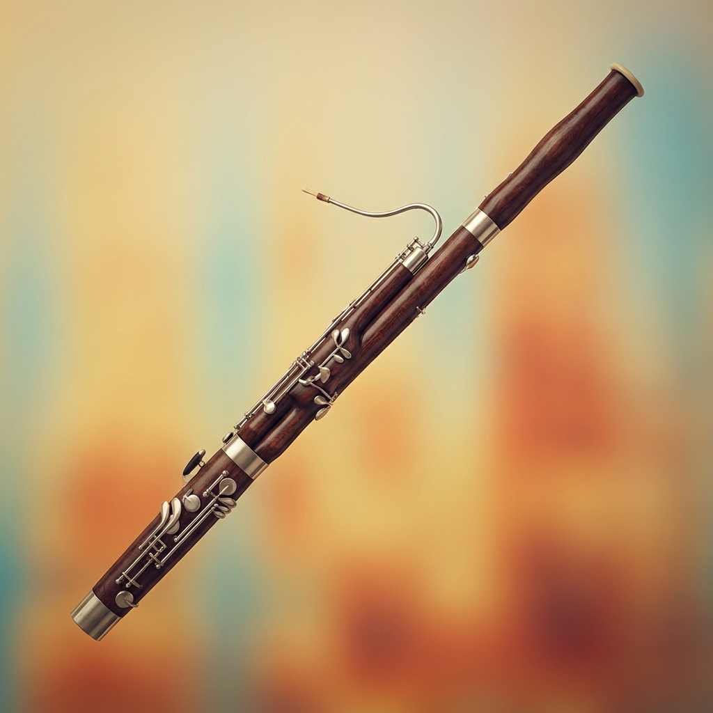 Bassoon on warm minimal gradient background