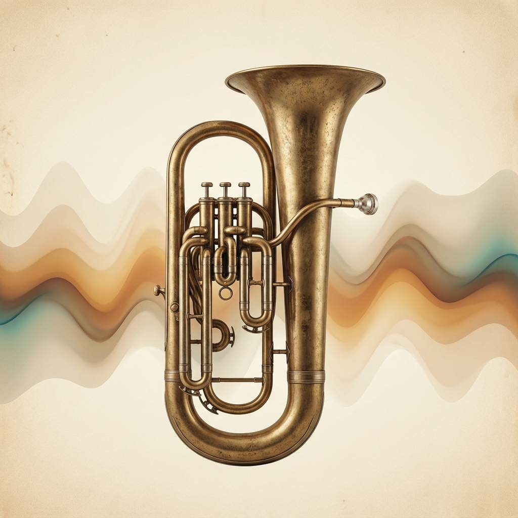 Euphonium on warm minimal gradient background