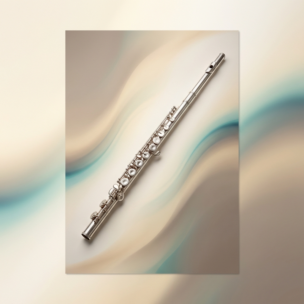 Flute on warm minimal gradient background