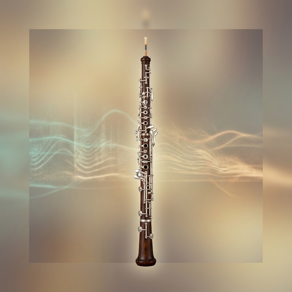 Oboe on warm minimal gradient background
